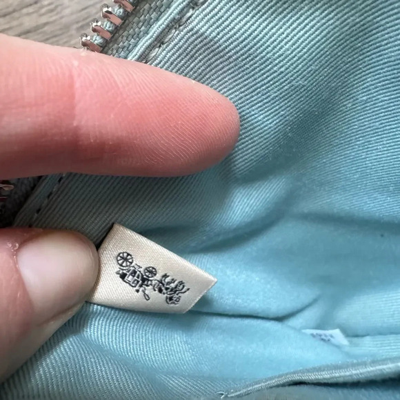 Coach Corner Zip Wristlet Waterfall Blue - Picture 6 of 6